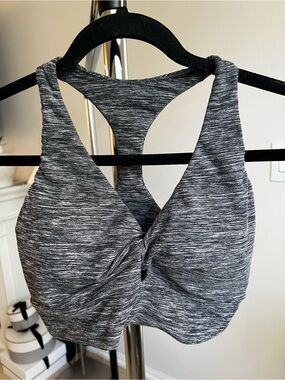 Victoria's Secret Gray Twist-Front Racerback Sports Bra